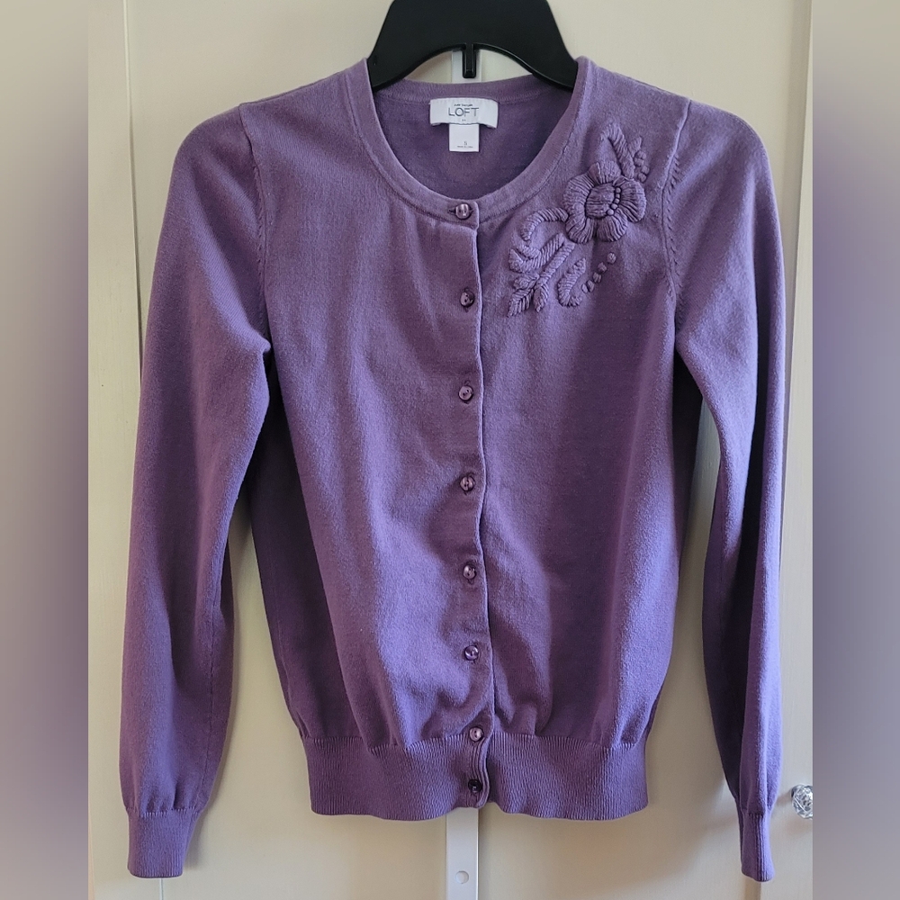 LOFT Women's Purple Sweater